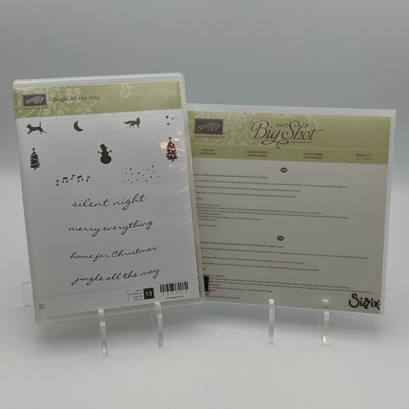 Stampin Up Stamp Set JINGLE ALL THE WAY 139907 SLEIGH RIDE EDGELITS 139670 Dies - Picture 1 of 8